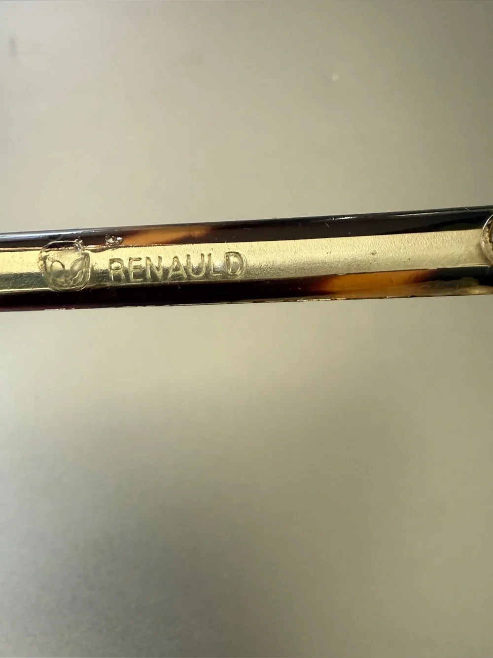 Renauld Eyeglass Frames Vintage 1970s Oversized Tortoiseshell Square with Case